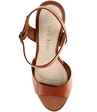 Gianni Bini Durant Leather Block Heel Dress Sandals