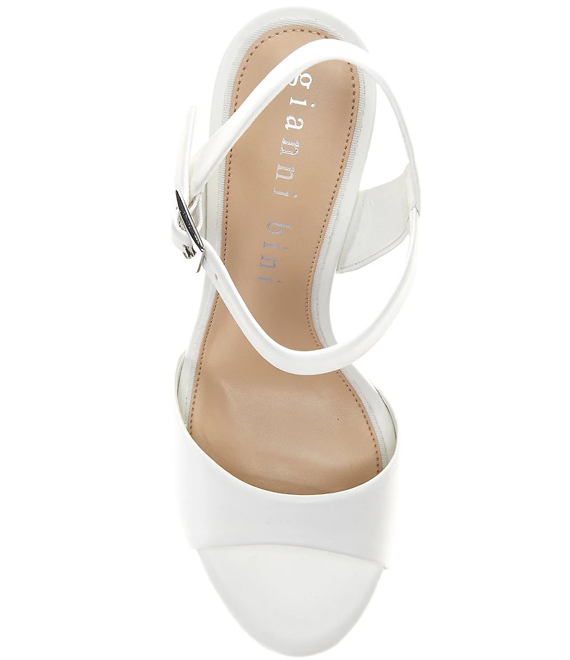 Gianni Bini Durant Leather Block Heel Dress Sandals