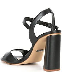 Gianni Bini Durant Leather Block Heel Dress Sandals