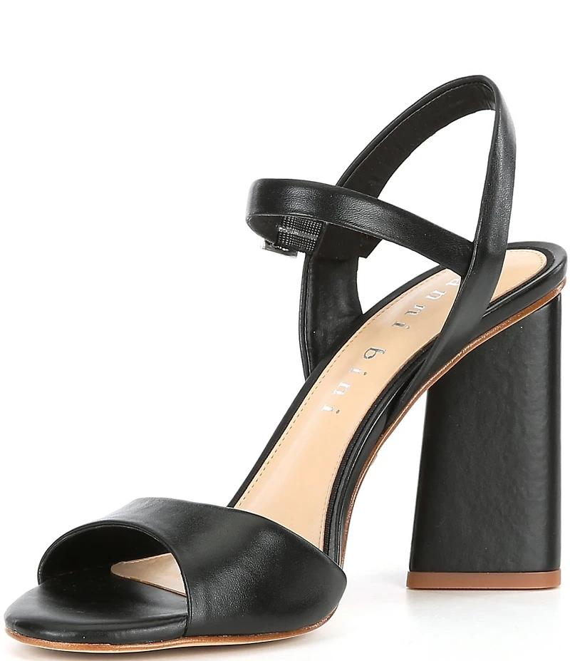 Gianni Bini Durant Leather Block Heel Dress Sandals