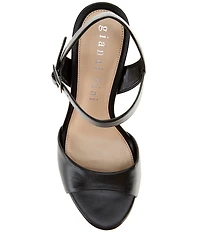 Gianni Bini Durant Leather Block Heel Dress Sandals