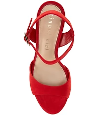 Gianni Bini Durant Nubuck Block Heel Dress Sandals