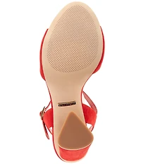 Gianni Bini Durant Nubuck Block Heel Dress Sandals