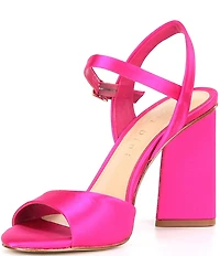 Gianni Bini Durant Satin Block Heel Dress Sandals