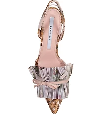 Gianni Bini Eaves Pleated Ruffle Jacquard Pointed Toe Pumps
