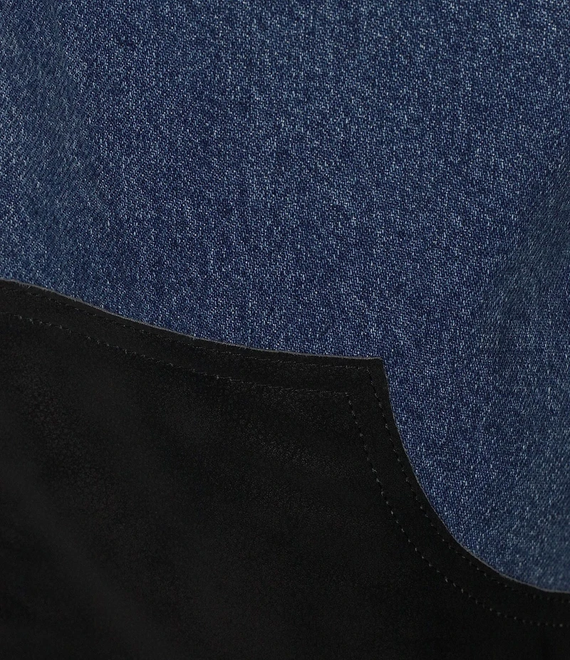 Gianni Bini Edie Suede Patch Straight Leg Denim Jeans