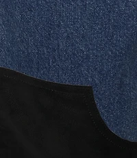Gianni Bini Edie Suede Patch Straight Leg Denim Jeans