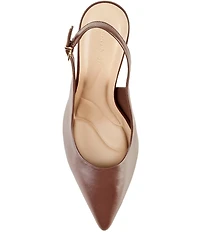 Gianni Bini Ellanor Leather Pointed Toe Slingback Pumps