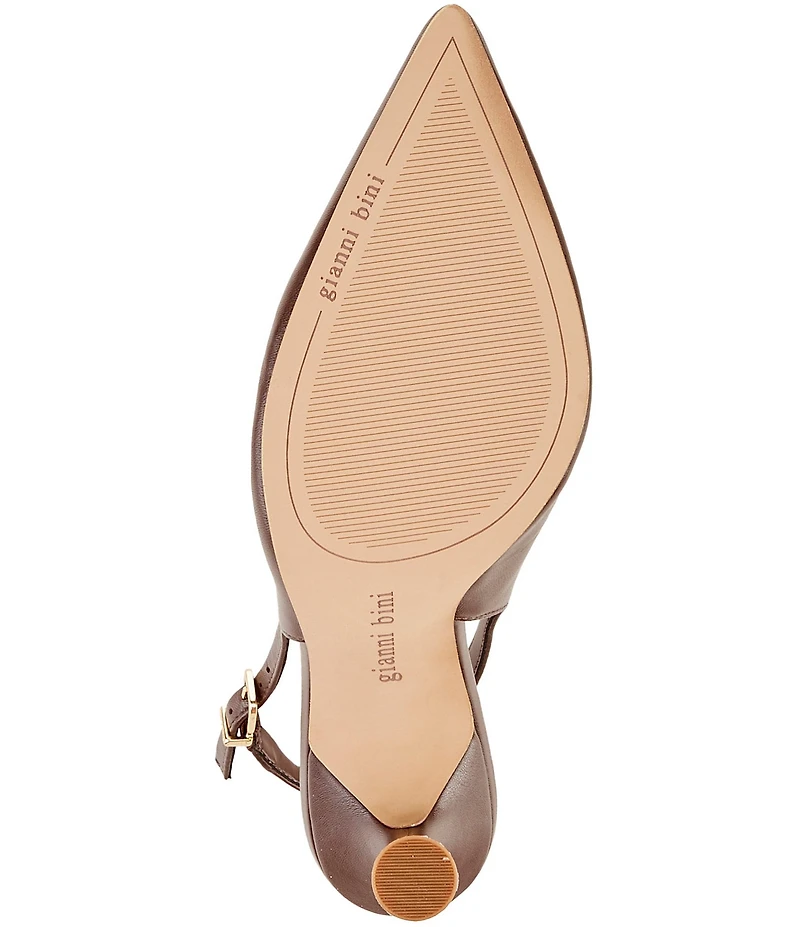 Gianni Bini Ellanor Leather Pointed Toe Slingback Pumps