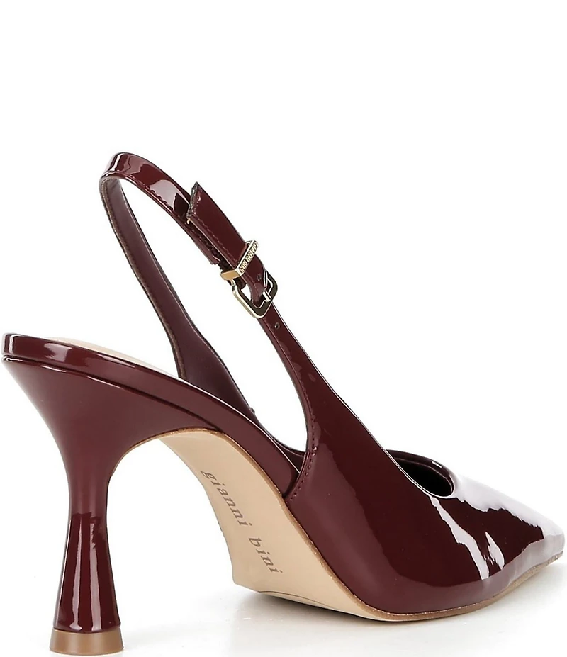 Gianni Bini Ellanor Patent Pointed Toe Slingback Pumps