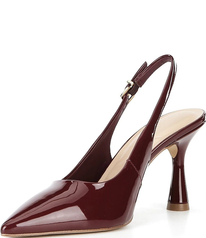 Gianni Bini Ellanor Patent Pointed Toe Slingback Pumps
