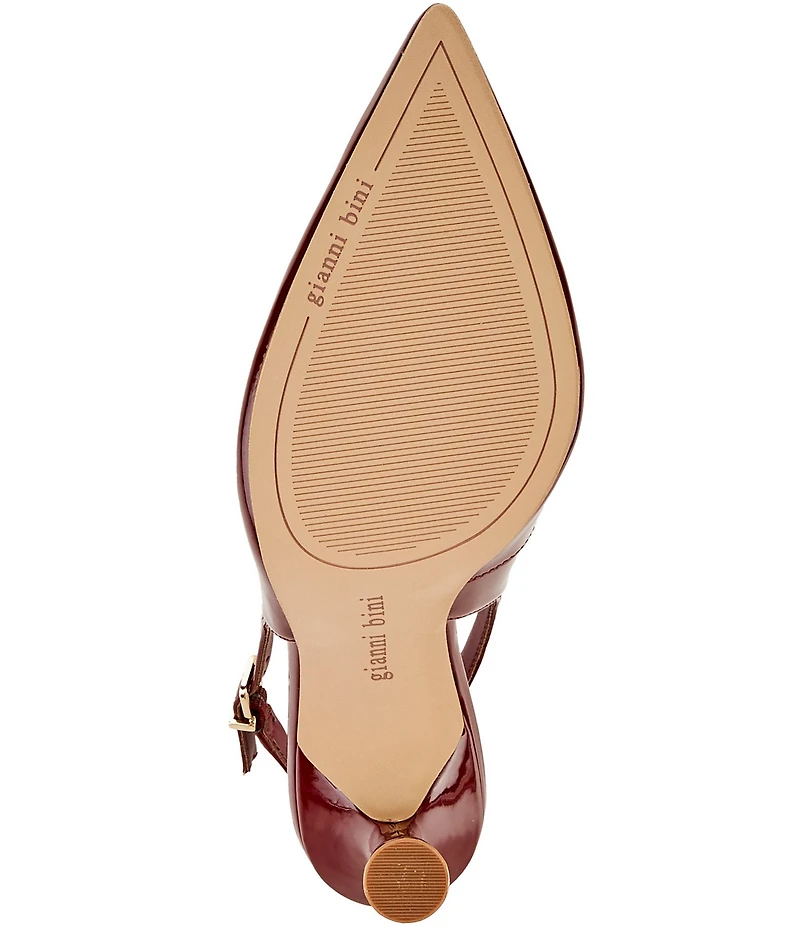 Gianni Bini Ellanor Patent Pointed Toe Slingback Pumps