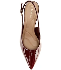 Gianni Bini Ellanor Patent Pointed Toe Slingback Pumps