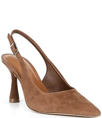 Gianni Bini Ellanor Suede Pointed Toe Slingback Pumps
