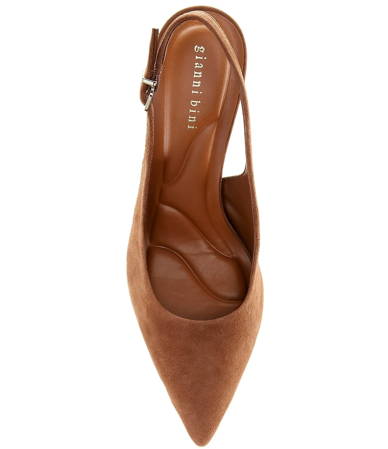 Gianni Bini Ellanor Suede Pointed Toe Slingback Pumps
