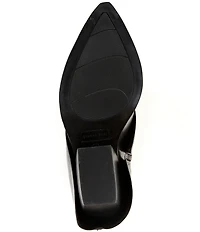 Gianni Bini Eller Leather Cuffed Block Heel Booties