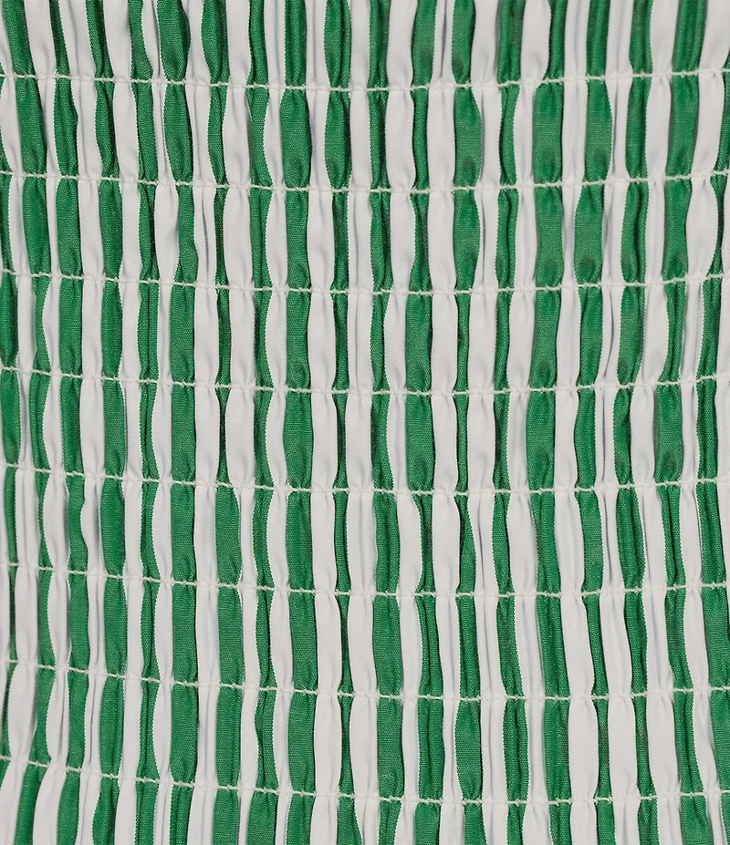 Gianni Bini Ellie Stripe Smocked Drop Waist Bubble Hem Dress