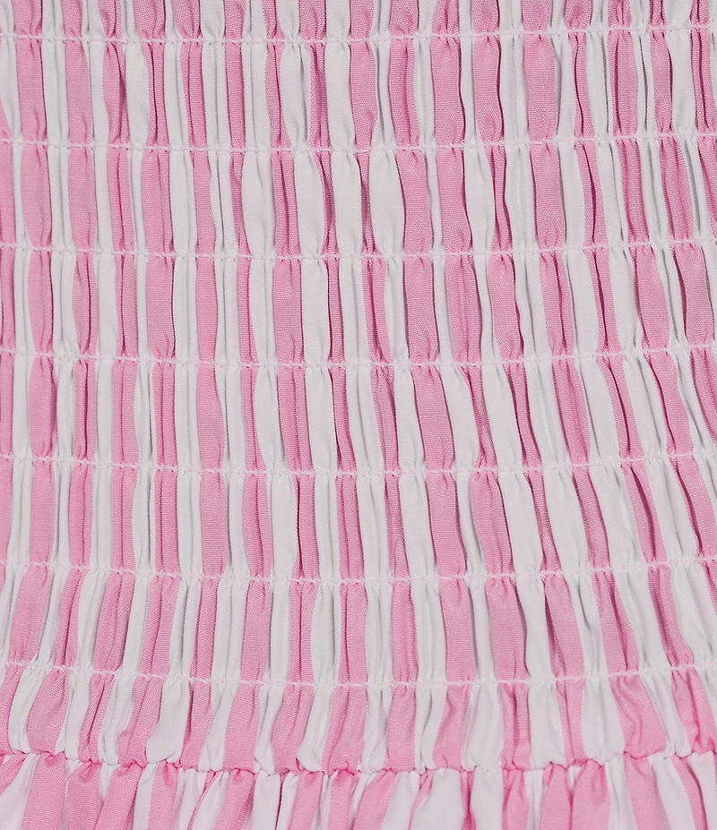 Gianni Bini Ellie Stripe Smocked Drop Waist Bubble Hem Dress