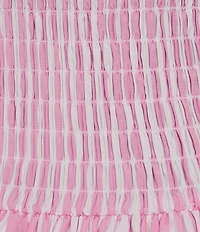 Gianni Bini Ellie Stripe Smocked Drop Waist Bubble Hem Dress