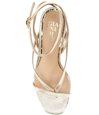 Gianni Bini Elliot Leather Thong Ankle Strap Dress Sandals
