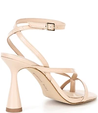 Gianni Bini Elliot Leather Thong Ankle Strap Dress Sandals