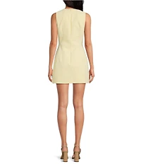 Gianni Bini Emma Crepe Structured Sleeveless A-Line Mini Dress