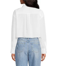 Gianni Bini Evelyn Long Sleeve Button Front Cotton Blend Blouse