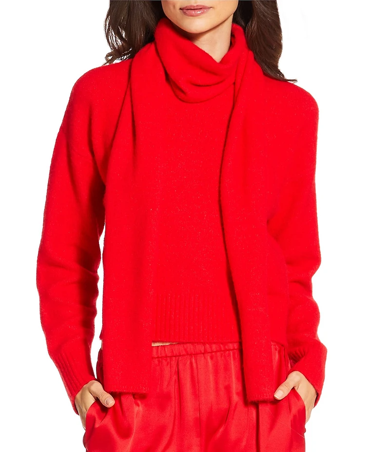 Gianni Bini Everyday Long Sleeve Crew Neck Sweater Scarf Set