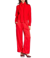 Gianni Bini Everyday Long Sleeve Crew Neck Sweater Scarf Set