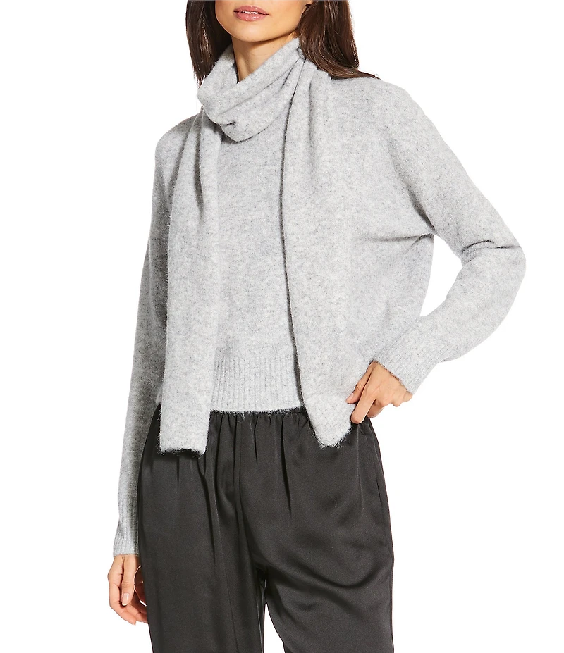 Gianni Bini Everyday Long Sleeve Crew Neck Sweater Scarf Set