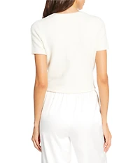 Gianni Bini Everyday Short Sleeve Crew Neck Cardigan