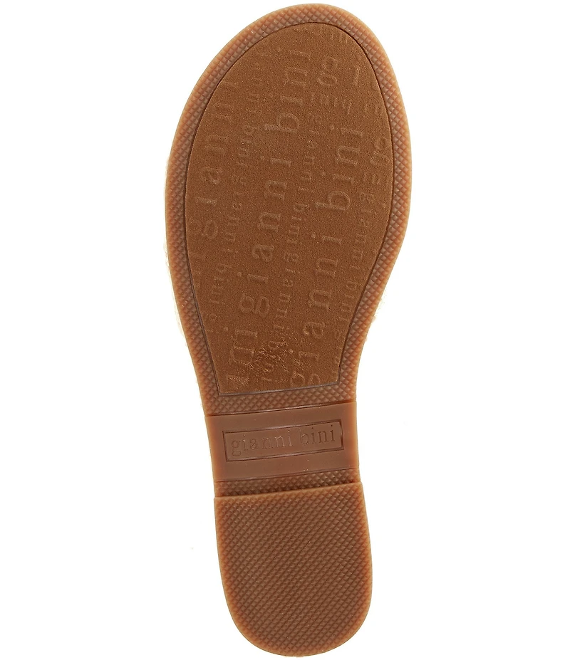 Gianni Bini Fabin Raffia Rhinestone Chili Pepper Slide Sandals