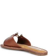 Gianni Bini Ferrel Leather Ornamented Slide Sandals