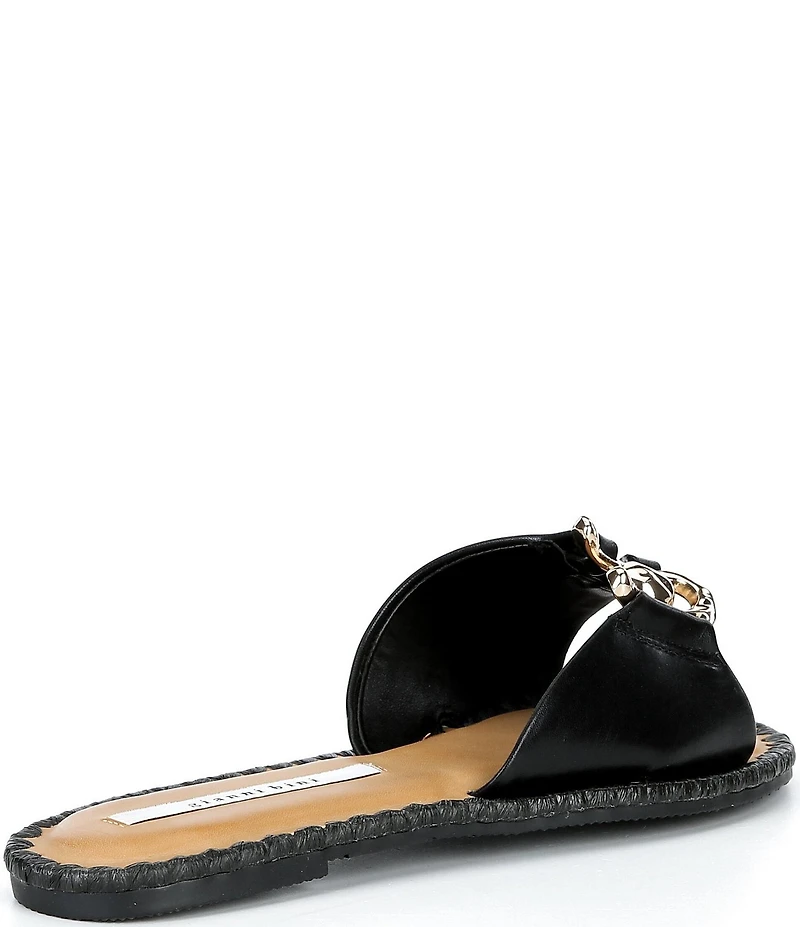 Gianni Bini Ferrel Leather Ornamented Slide Sandals