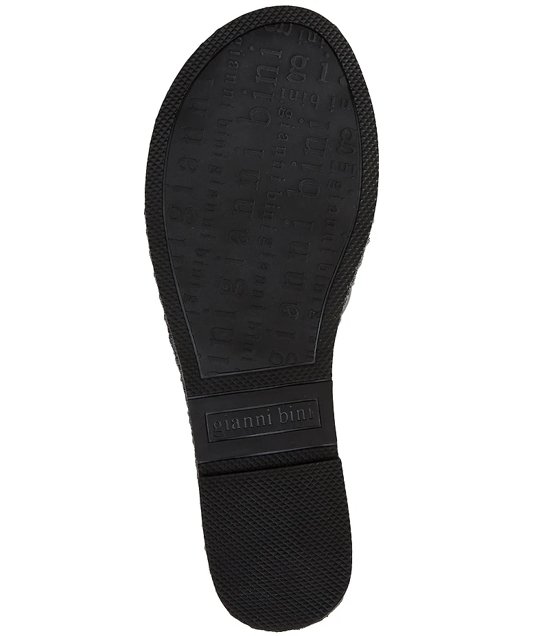 Gianni Bini Ferrel Leather Ornamented Slide Sandals