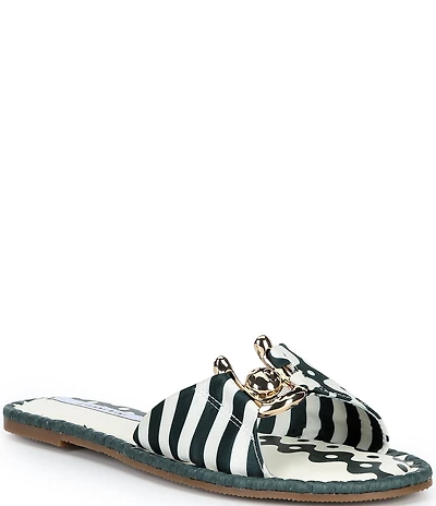 Gianni Bini Ferrel Striped Ornamented Slide Sandals