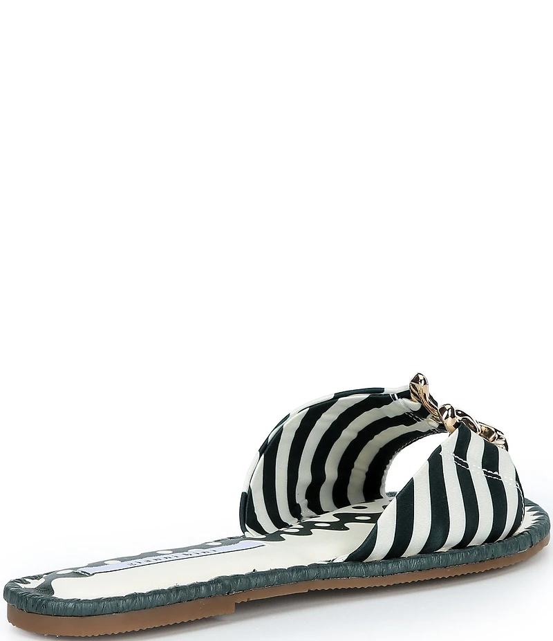 Gianni Bini Ferrel Striped Ornamented Slide Sandals