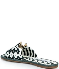 Gianni Bini Ferrel Striped Ornamented Slide Sandals