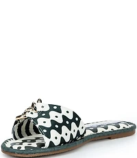 Gianni Bini Ferrel Striped Ornamented Slide Sandals