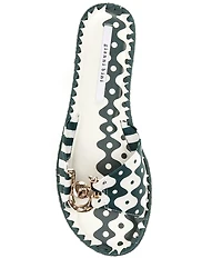 Gianni Bini Ferrel Striped Ornamented Slide Sandals