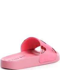 Gianni Bini Fifi Cherry Rhinestone Pool Slides