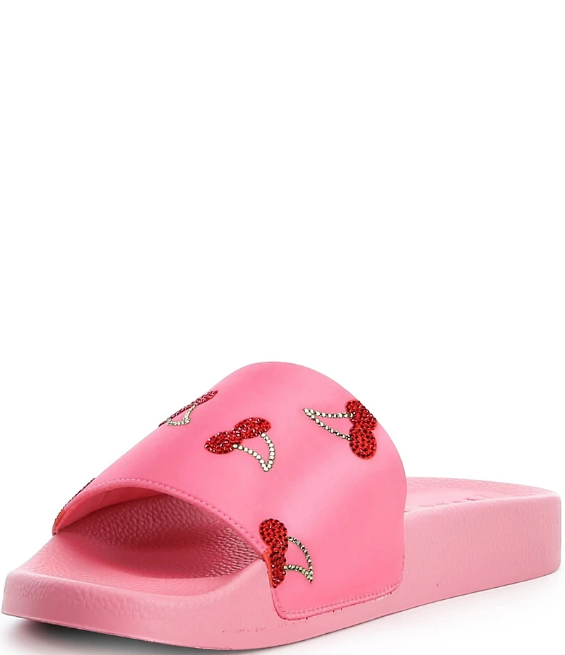Gianni Bini Fifi Cherry Rhinestone Pool Slides