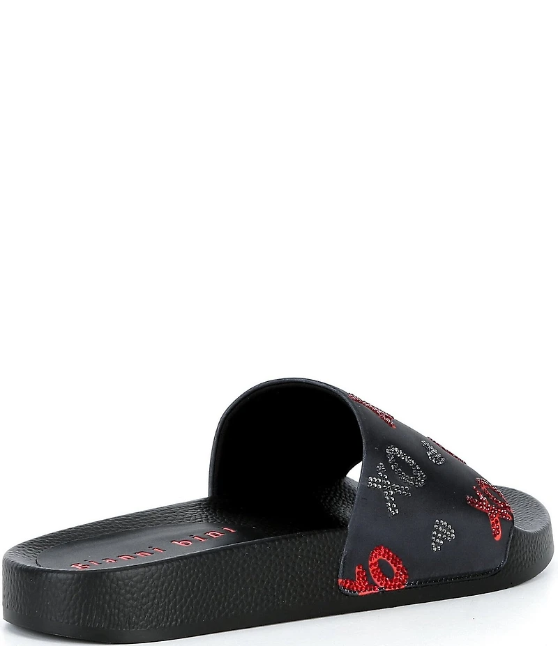 Gianni Bini Fifi XO Rhinestone Pool Slide Sandals