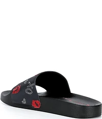 Gianni Bini Fifi XO Rhinestone Pool Slide Sandals