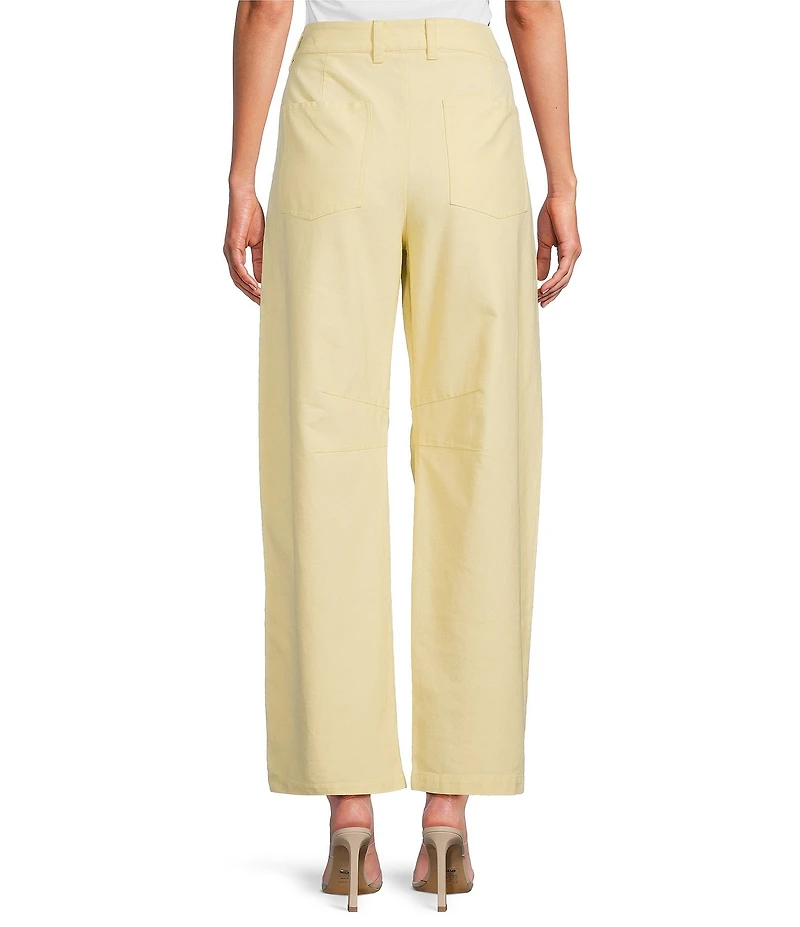 Gianni Bini Flora Embroidered High Rise Straight Leg Barrel Jeans