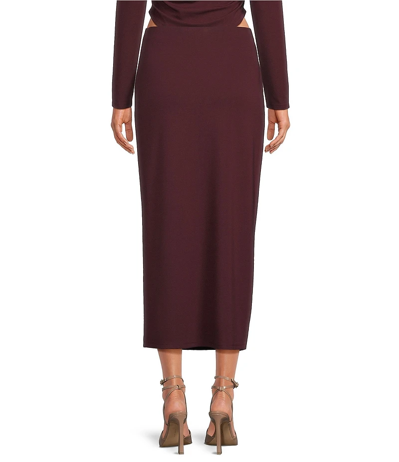 Gianni Bini Fold Over Knit Bodycon Maxi Skirt