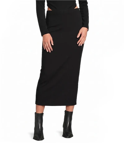 Gianni Bini Fold Over Knit Bodycon Maxi Skirt