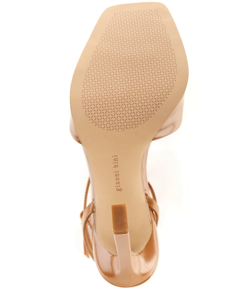 Gianni Bini Foles Ankle Wrap Square Toe Dress Sandals