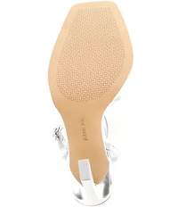 Gianni Bini Foles Leather Ankle Wrap Square Toe Dress Sandals