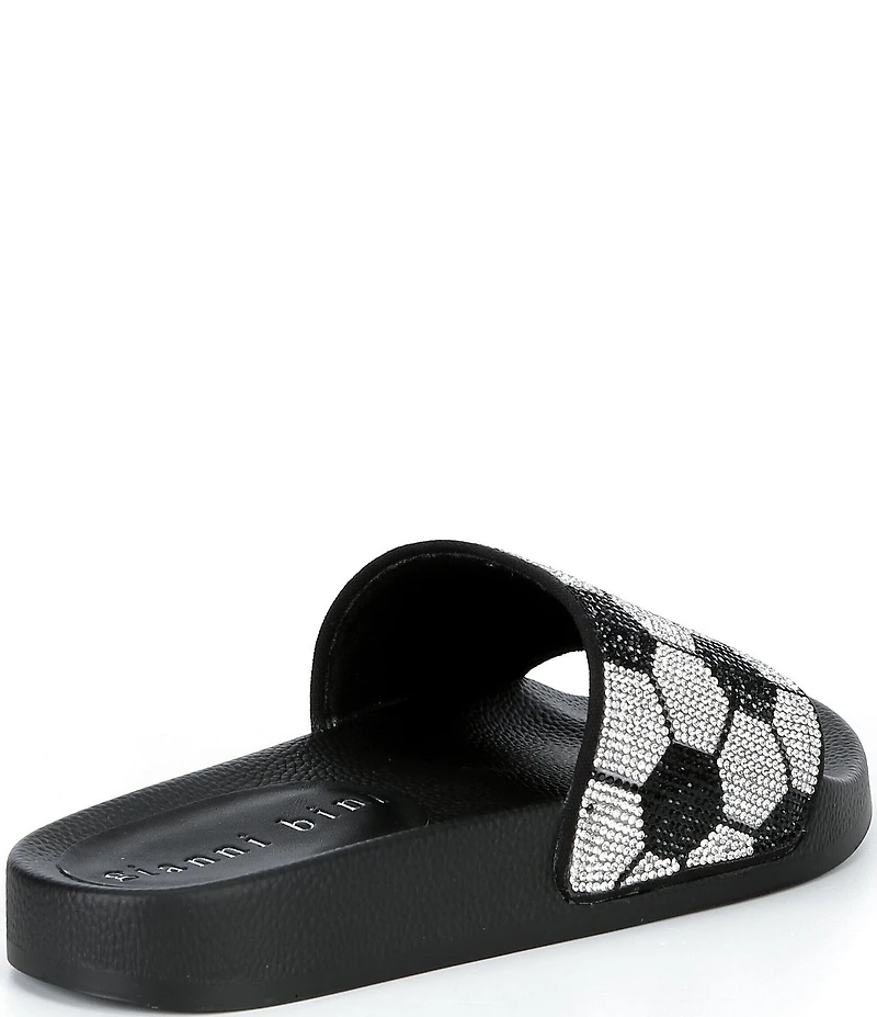 Gianni Bini Futbol Rhinestone Soccer Banded Pool Slide Sandals
